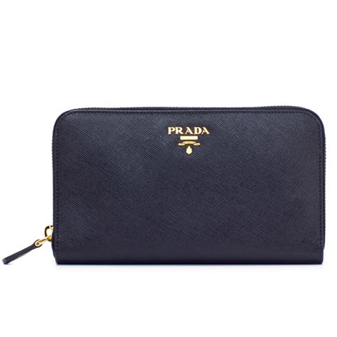 prada zip around wallet small|Prada saffiano long wallet.